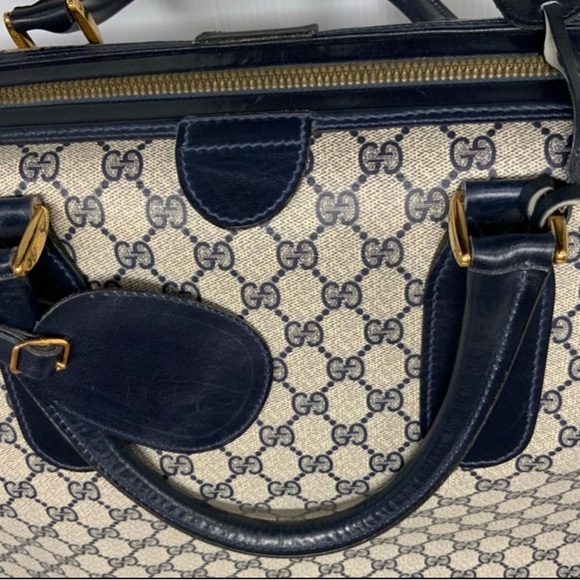 Authentic Gucci GG Vintage travel handbag PVC leather. - Picture 4 of 9